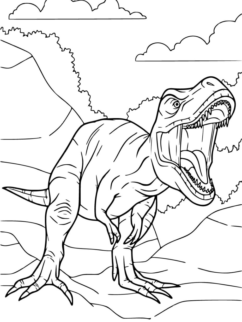 Explore the prehistoric world with free dinosaur coloring pages