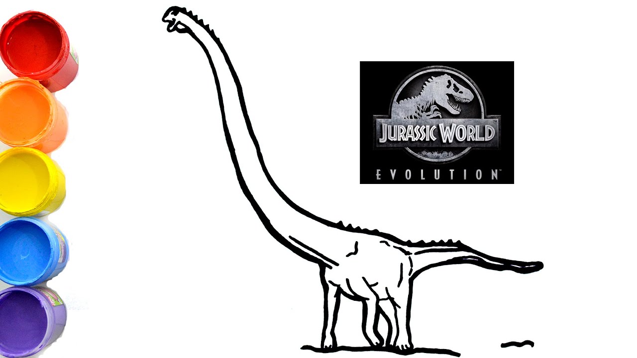 Ð dinosaurs for children ð how to draw mamenchisaurus jurassic world evolution
