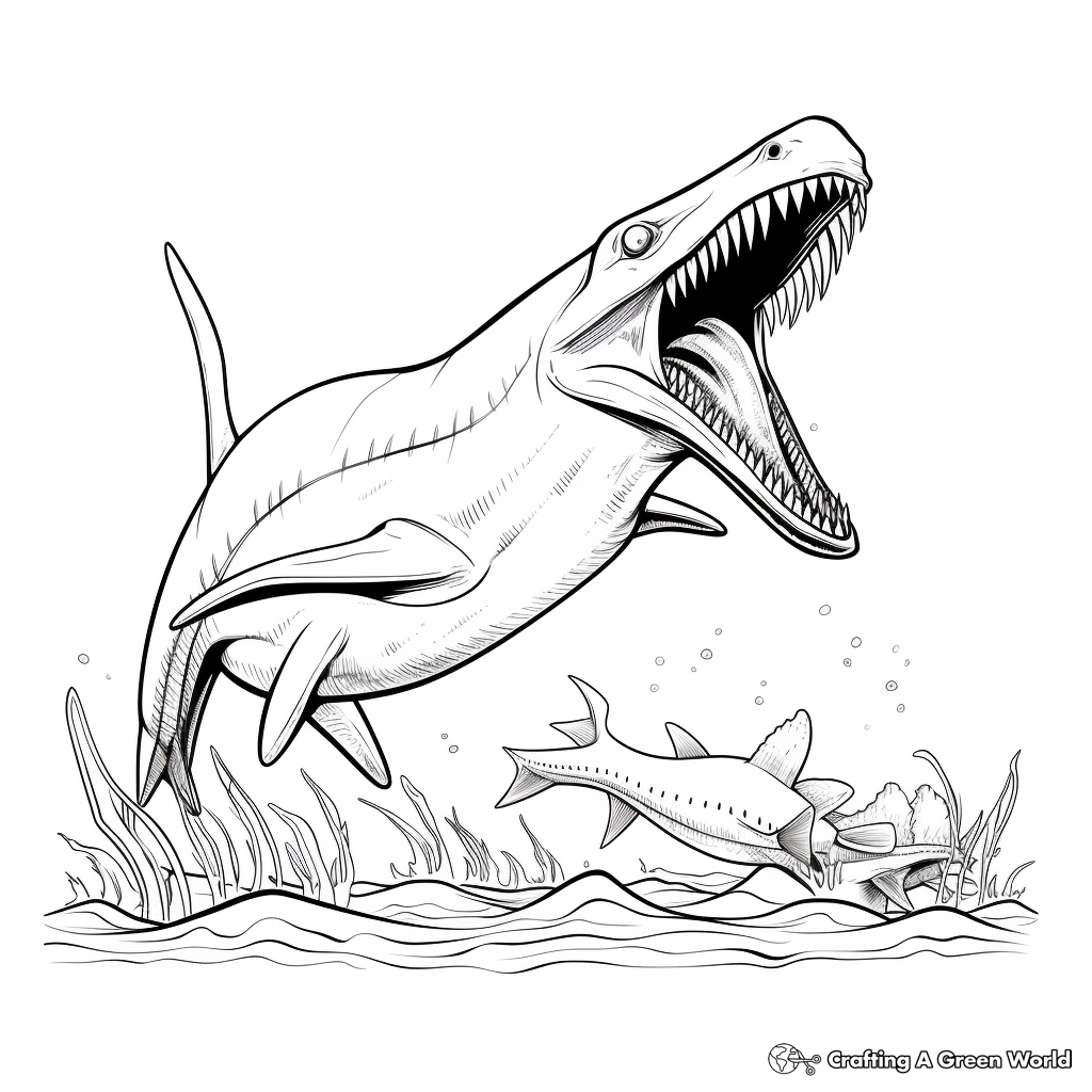 Plesiosaurus coloring pages