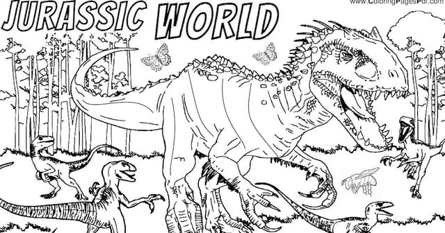 Jurassic world coloring pages rcoloringpagespdf