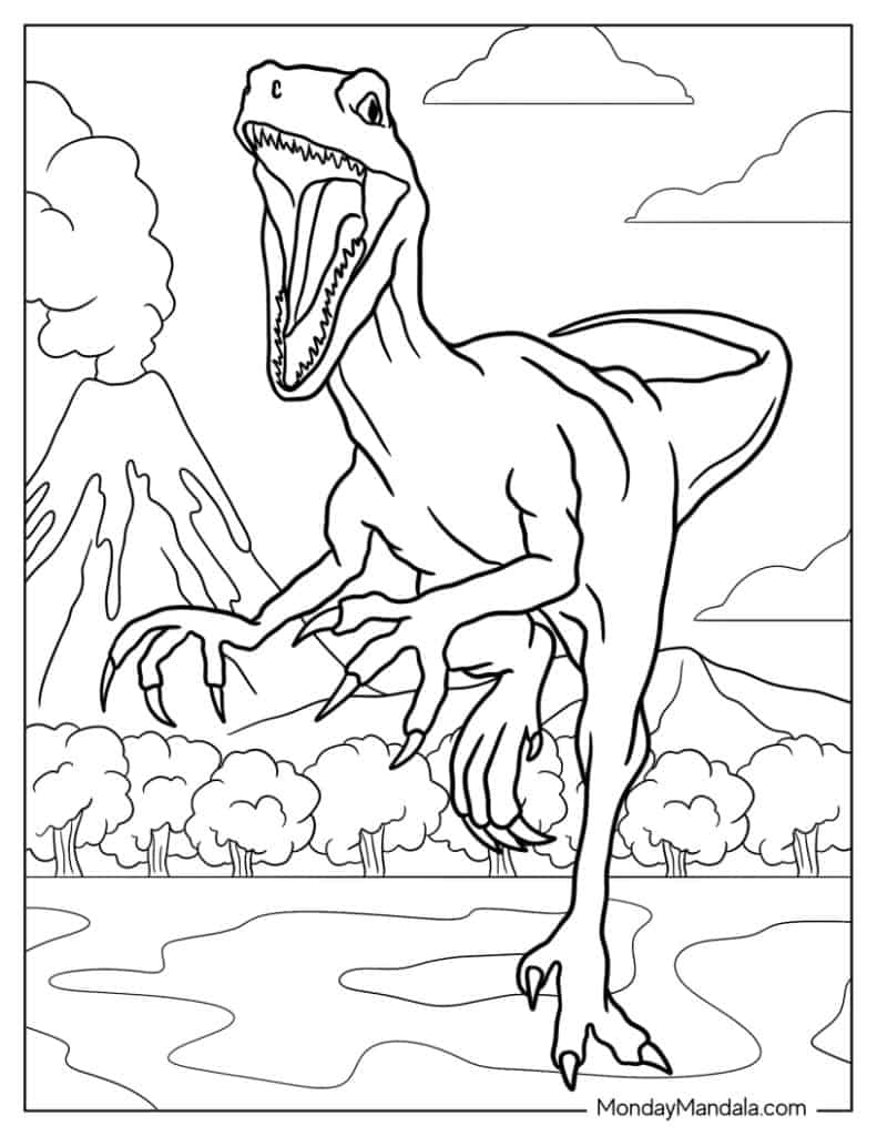 Jurassic park coloring pages free pdf printables