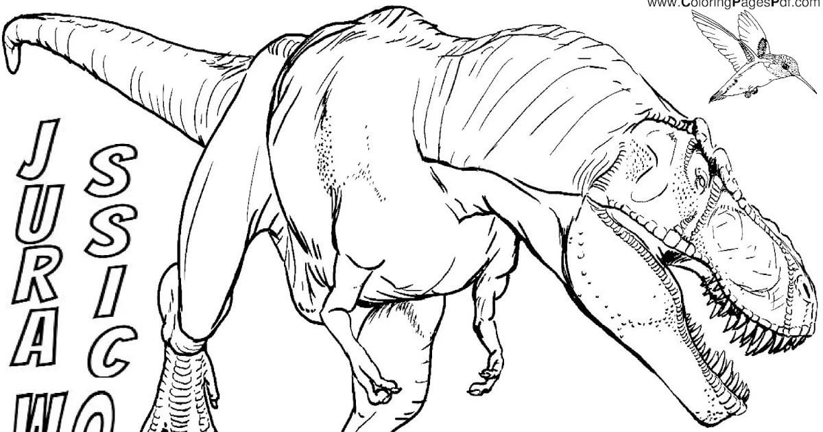 Jurassic world coloring pages t rex rcoloringpagespdf