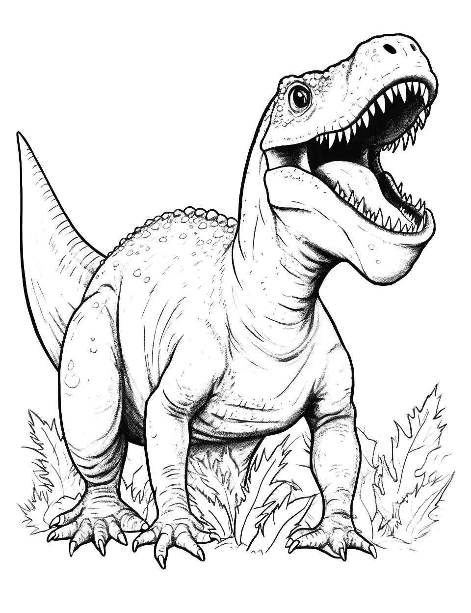 Dinosaur coloring pages free printable sheets