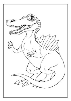 Explore the world of carnivorous dinosaurs with spinosaurus coloring pages pdf