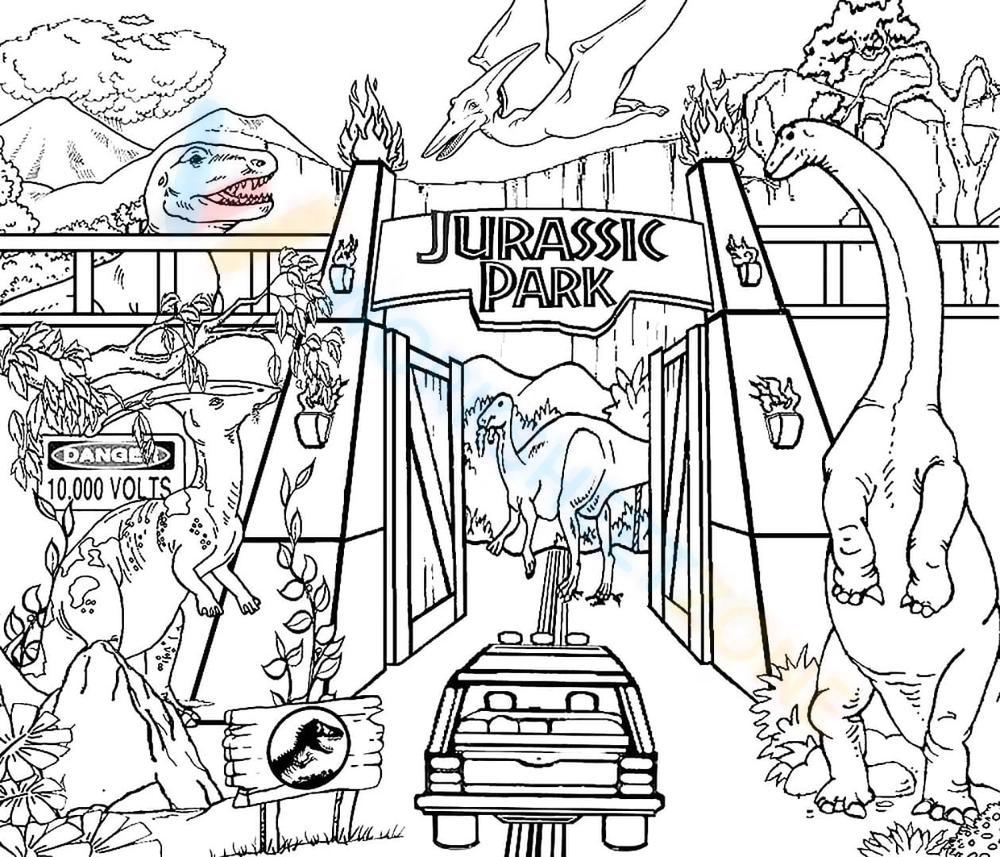 Free printable jurassic world coloring pages for kids