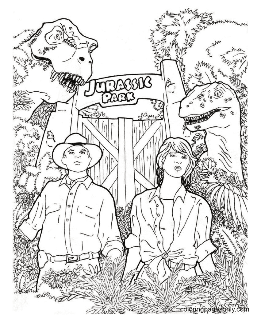 Jurassic world coloring pages printable for free download