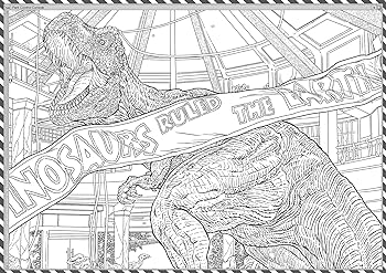 Jurassic park th anniversary adult colouring book universal make believe ideas books