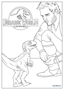 Free printable jurassic world coloring pages for kids