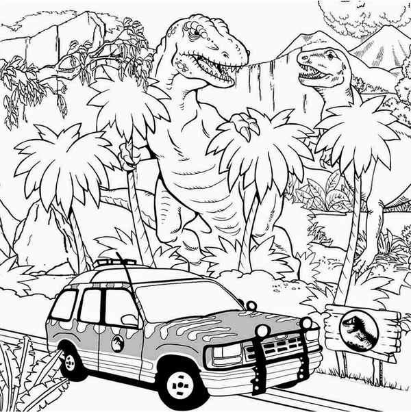 Ðï dinosaur jurassic park car