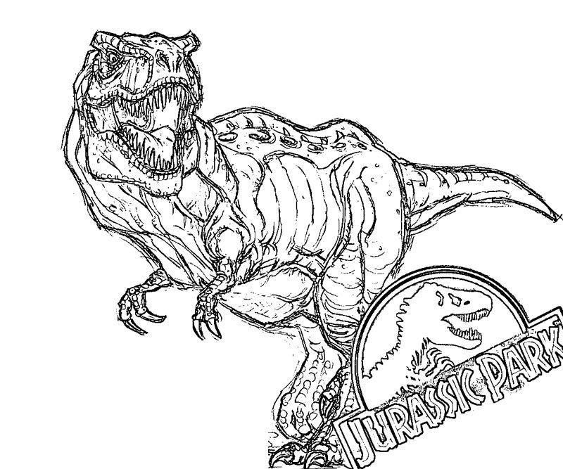 Free printable jurassic park coloring pages