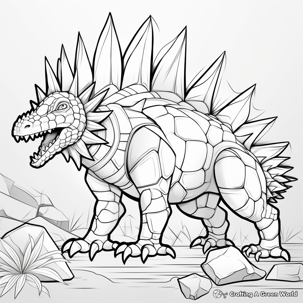 Dinosaur adult coloring pages