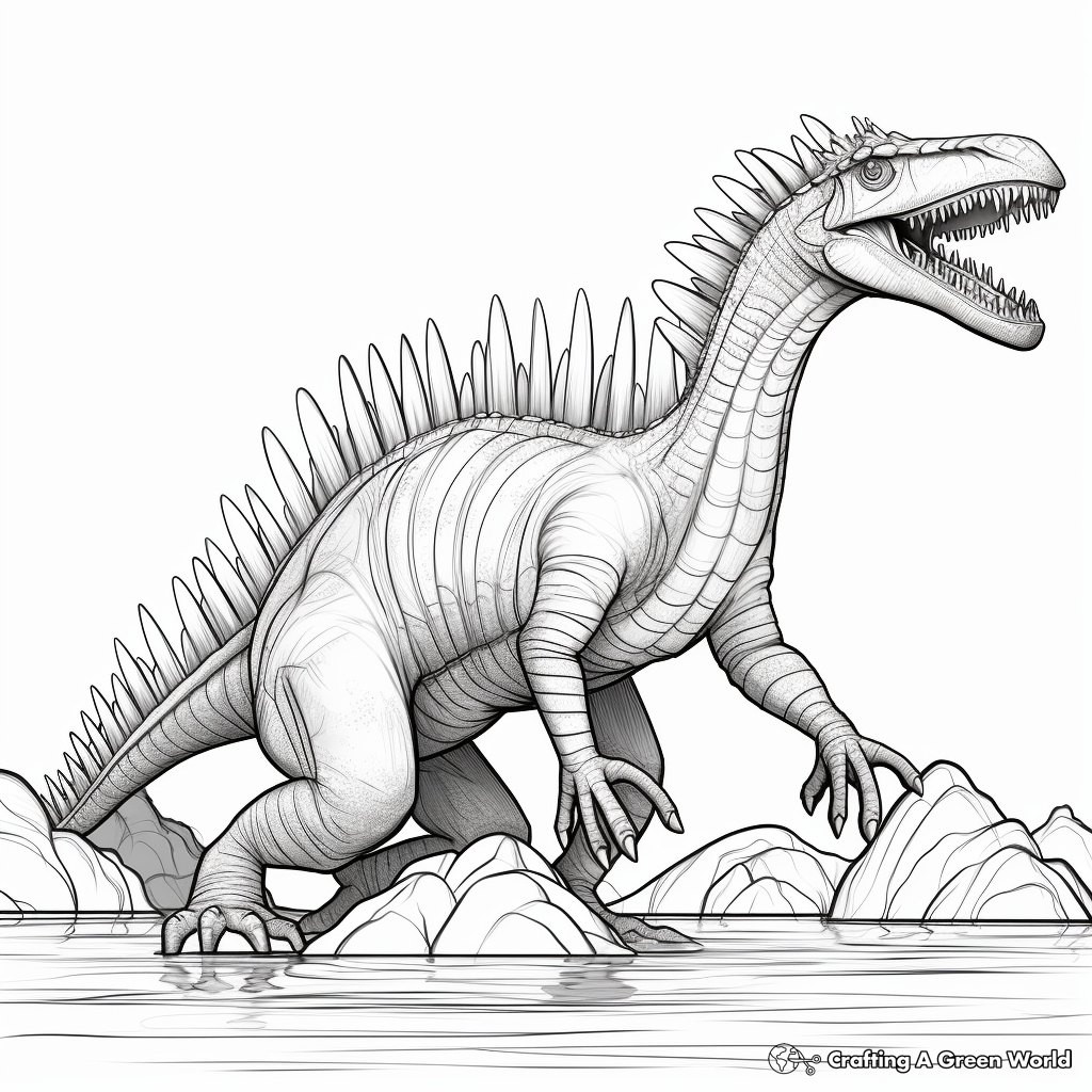 Spinosaurus coloring pages