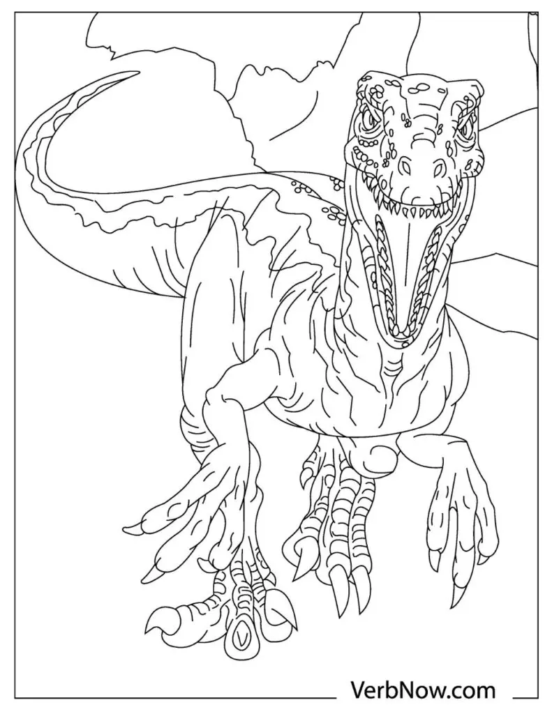 Free jurassic world coloring pages for download printable pdf