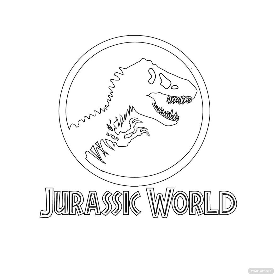 Free jurassic world dinosaur coloring page