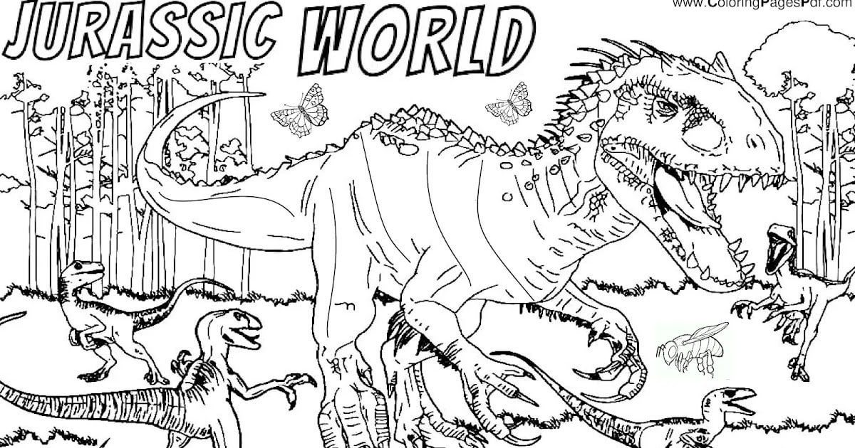 Jurassic world coloring pages rcoloringpagespdf