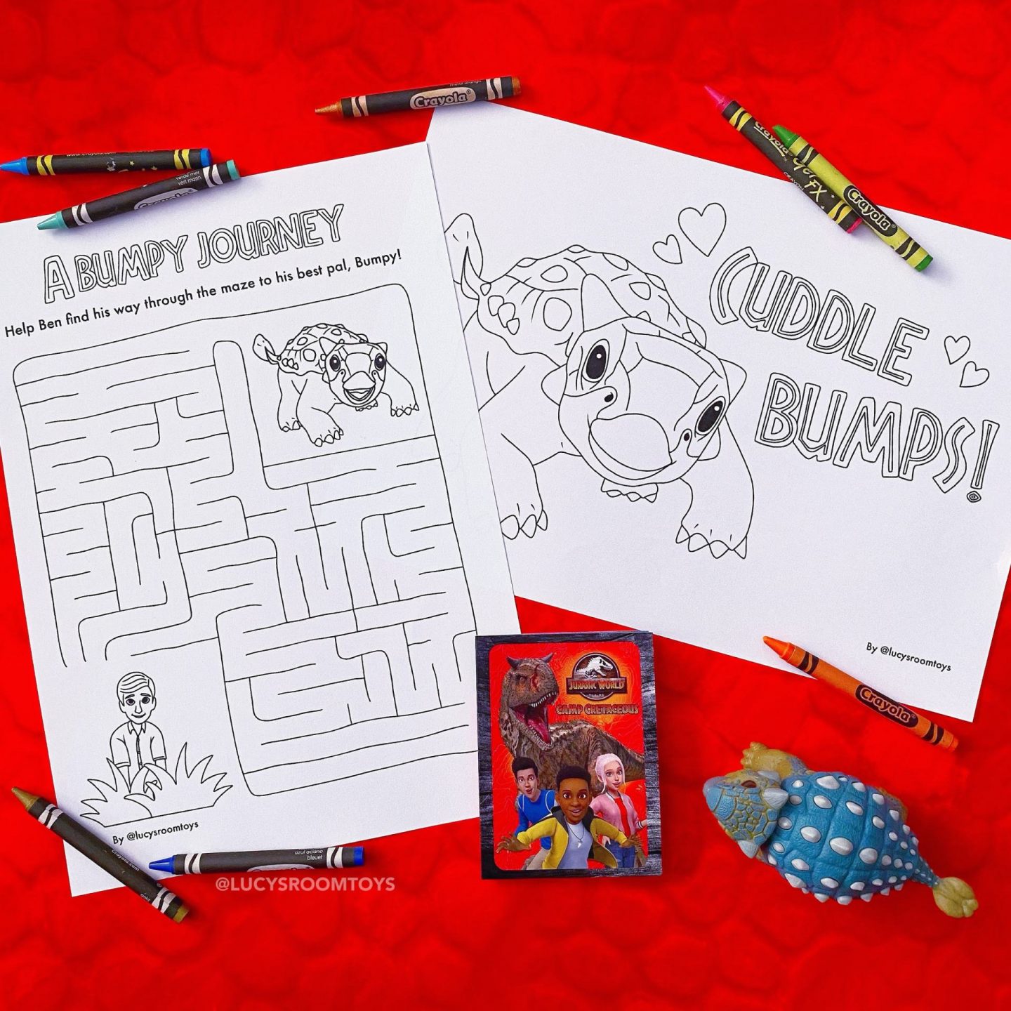 Camp cretaceousâ activity sheet colouring page â lucys room