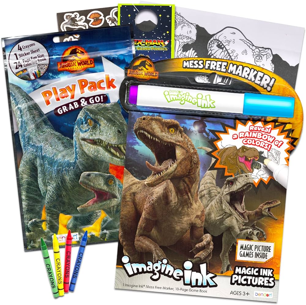 Jurassic world coloring and activity books