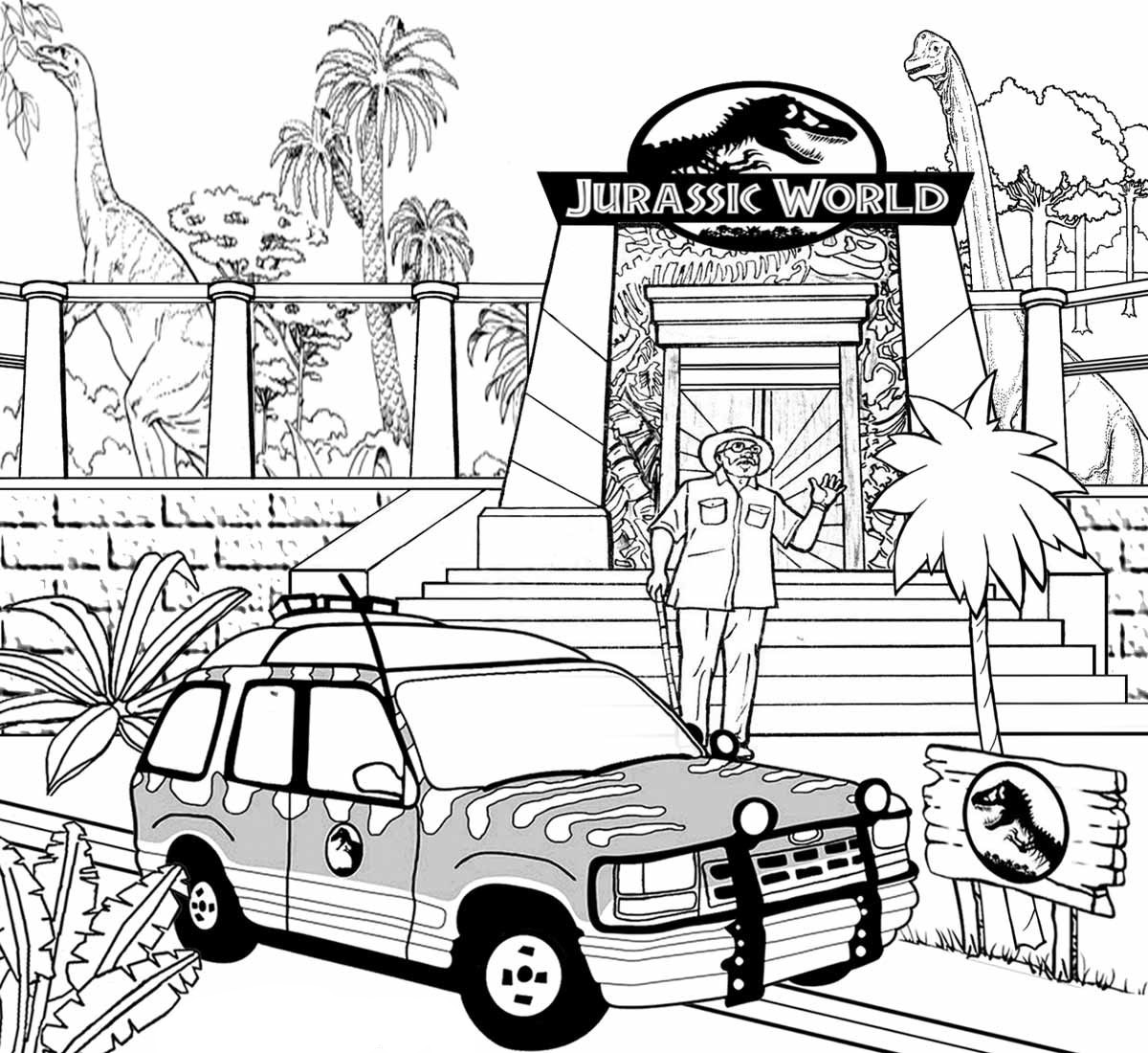 Jurassic world coloring pages