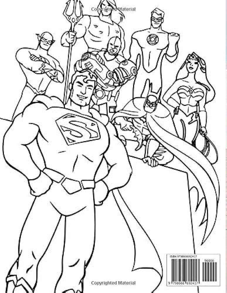 Justice league coloring book superheroes coloring and activity book for adults kids martin bruce books