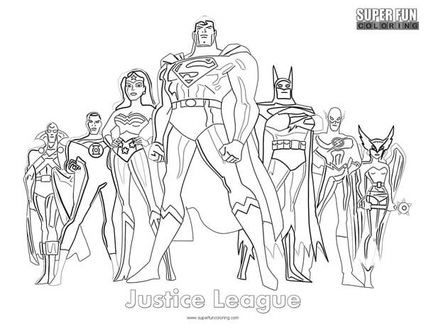 Justice league coloring page