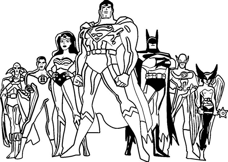 Justice league coloring pages