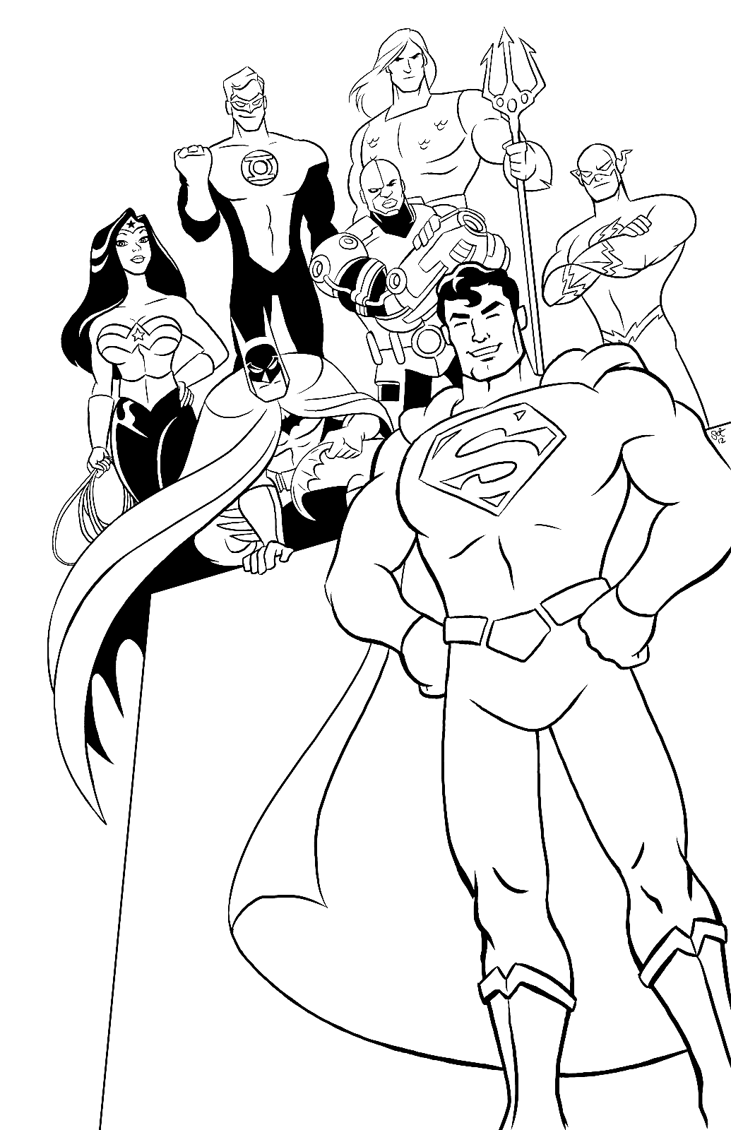 Justice league coloring pages printable for free download