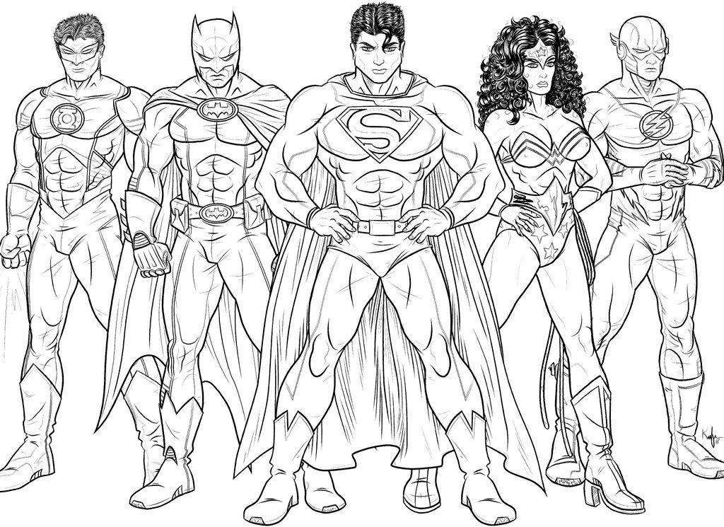 Justice league coloring pages