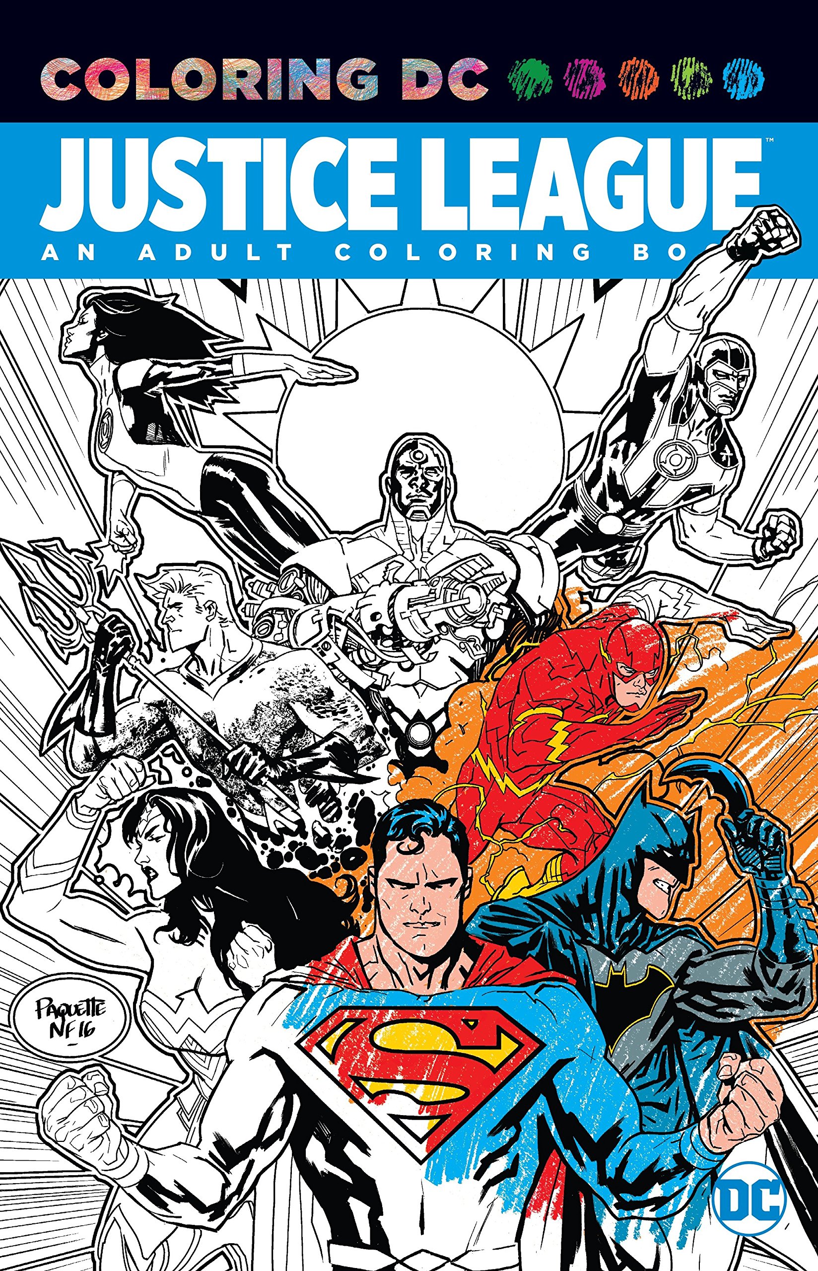 Justice league an adult coloring book