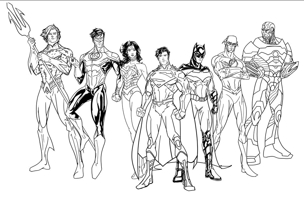 Justice league coloring pages