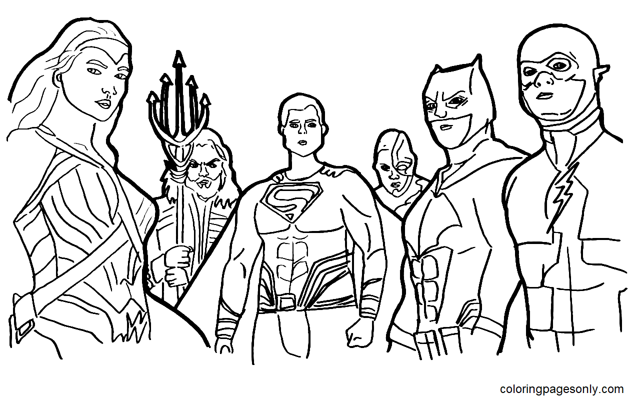 Justice league coloring pages printable for free download