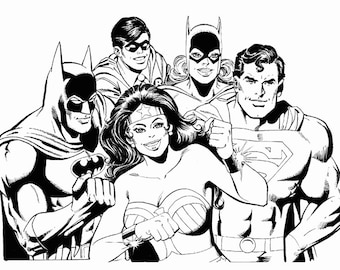 Best deal pages of superheroes digital coloring book