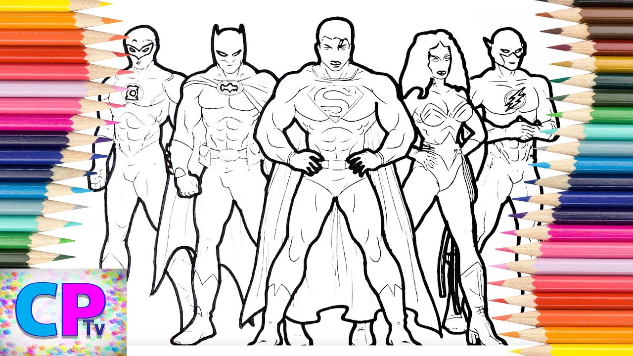 Justice league coloring pages coloring pages tv wonderwoan superan flash batan superan