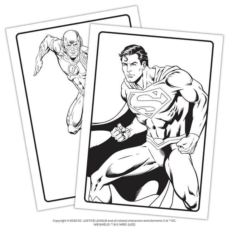 Dc justice league advanced coloring book pages paperback