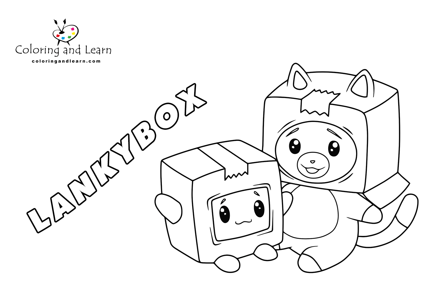 Lankybox coloring pages