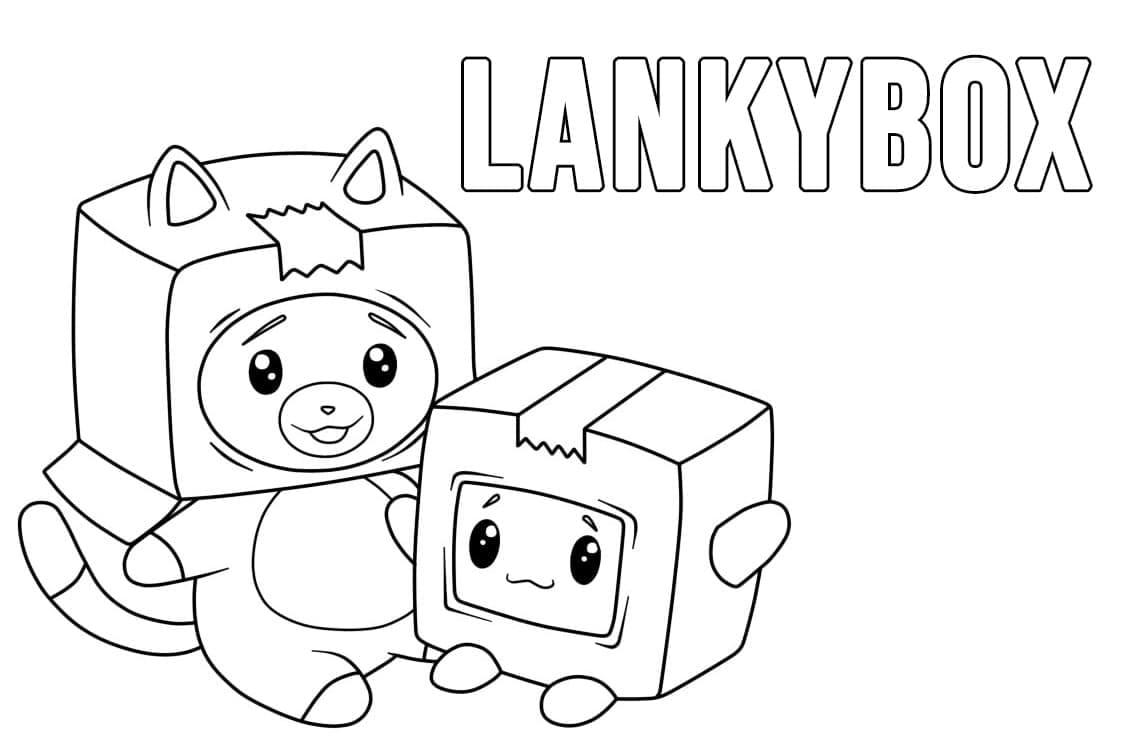 Lankybox coloring pages