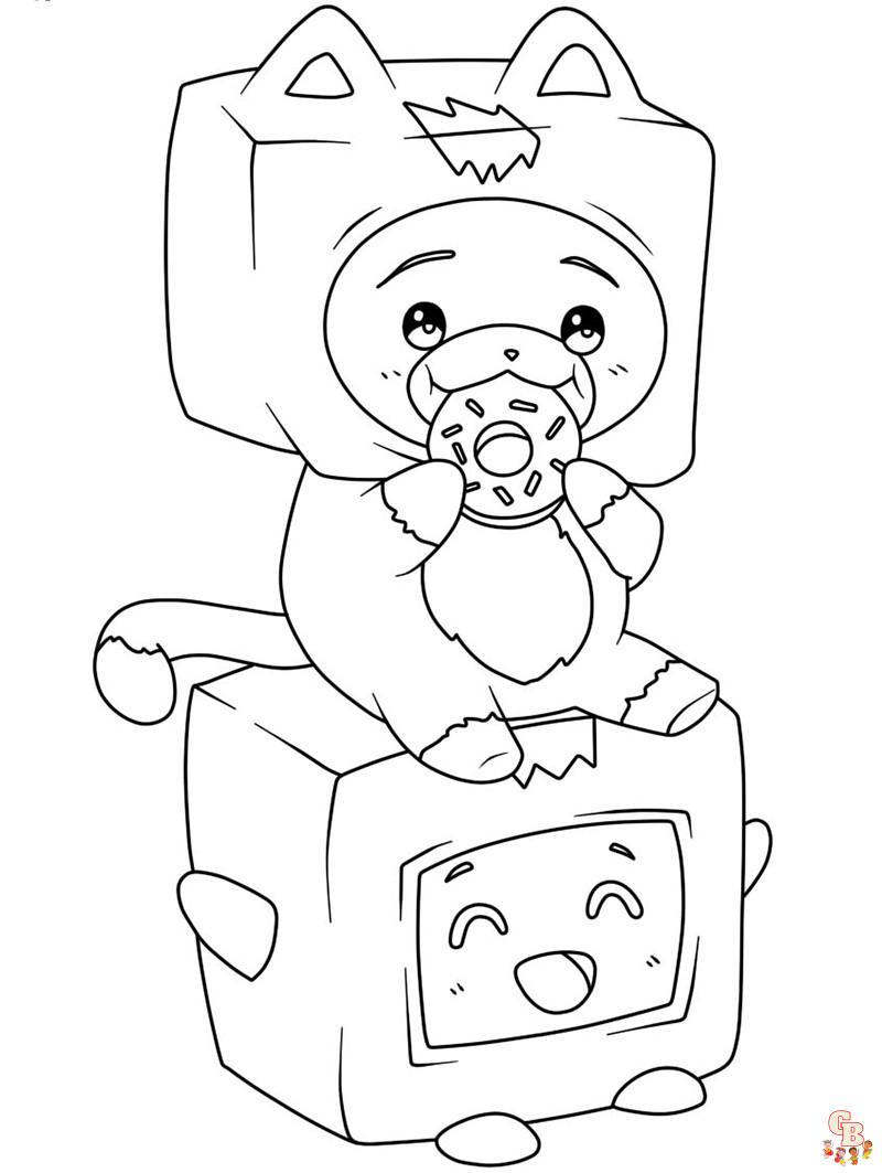 Lankybox coloring pages