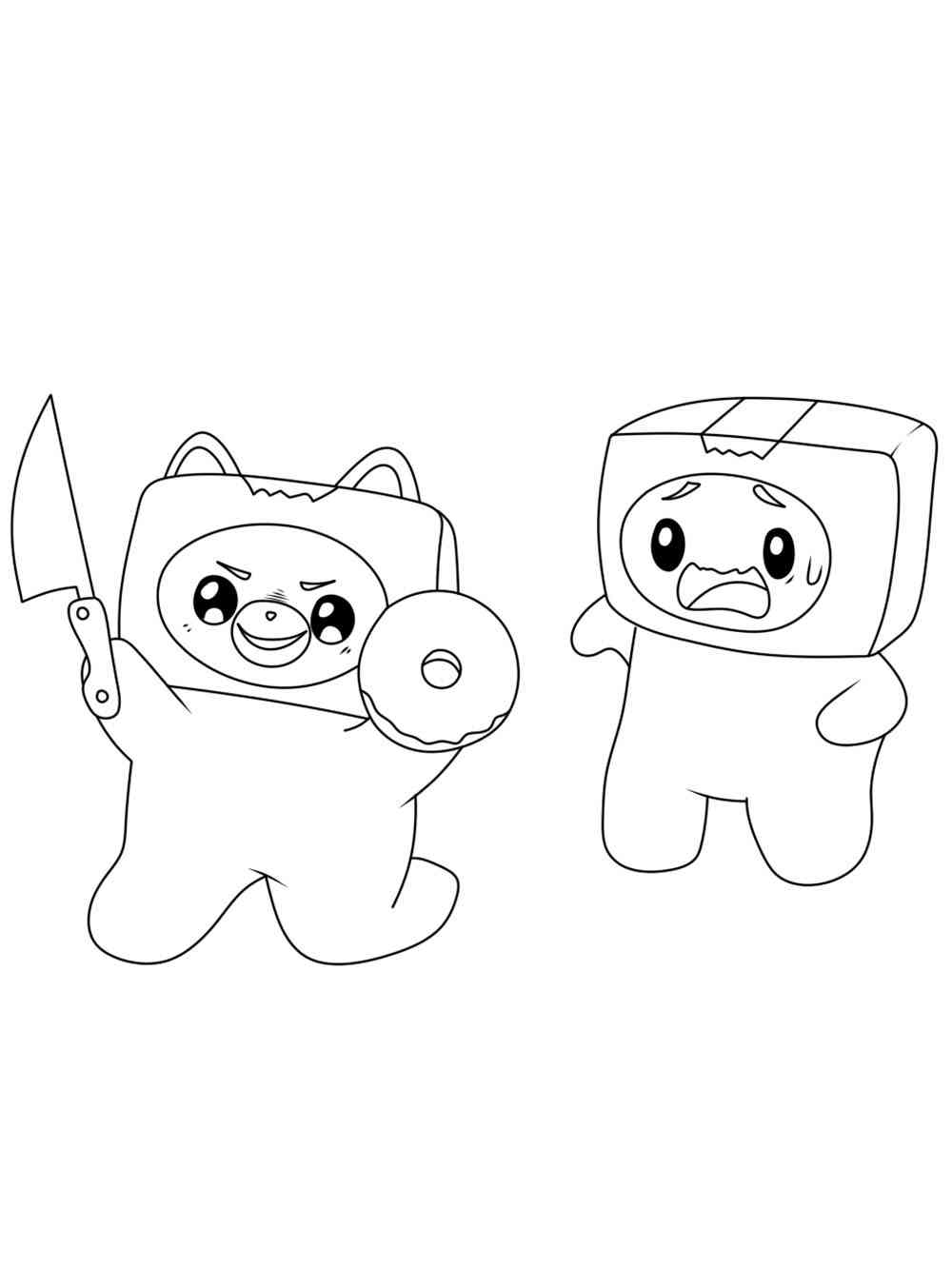 Lankybox coloring page