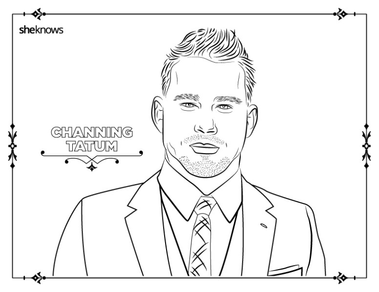 Adult coloring book pages of hollywoods hottest men and theyre printable â
