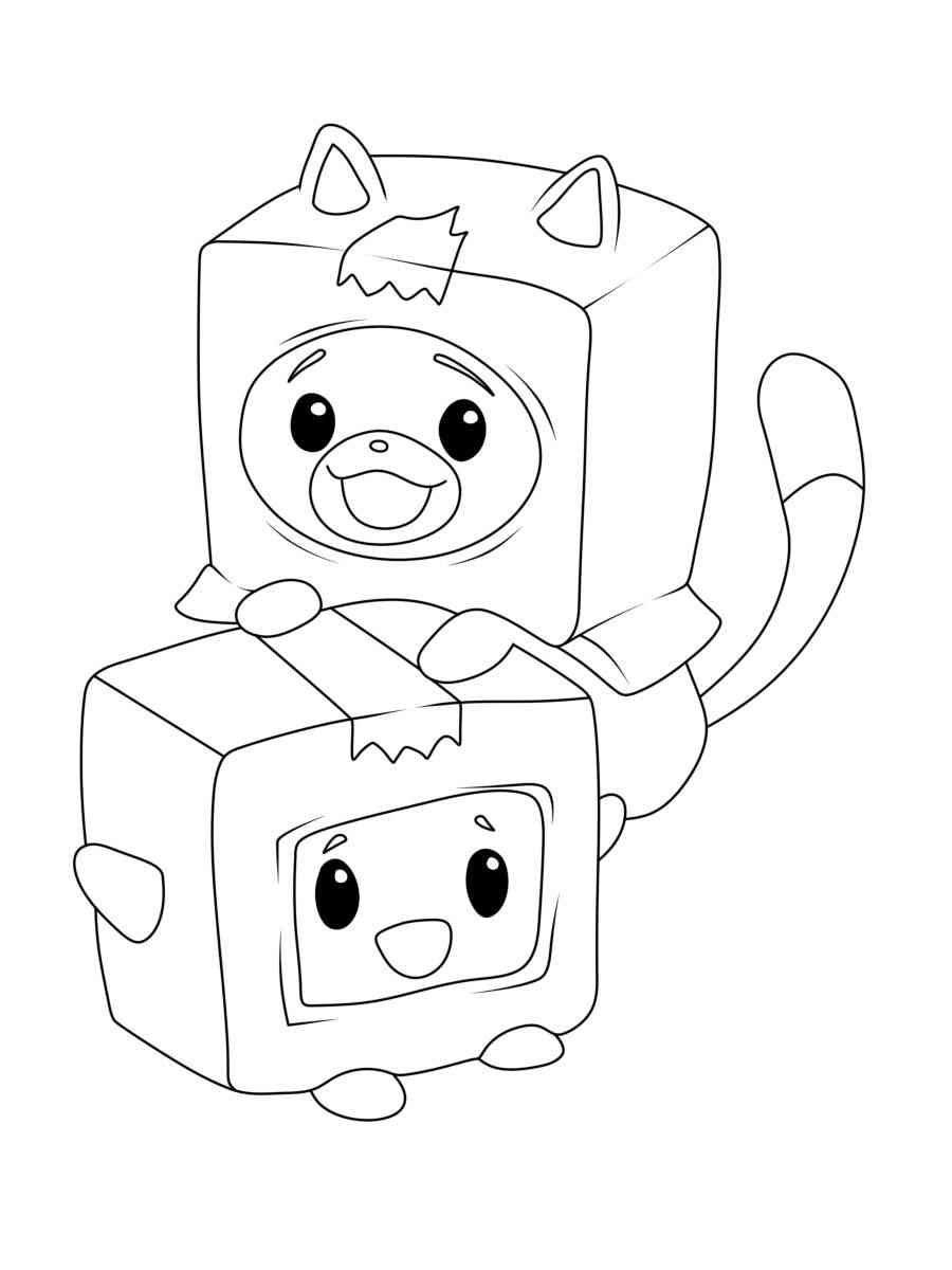 Lankybox coloring page