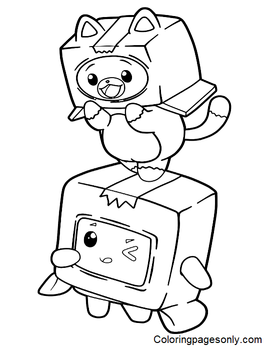 Lankybox coloring pages