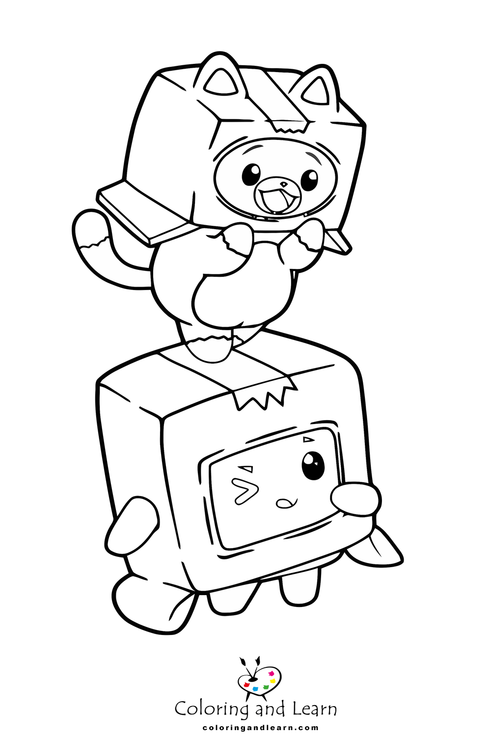 Lankybox coloring pages