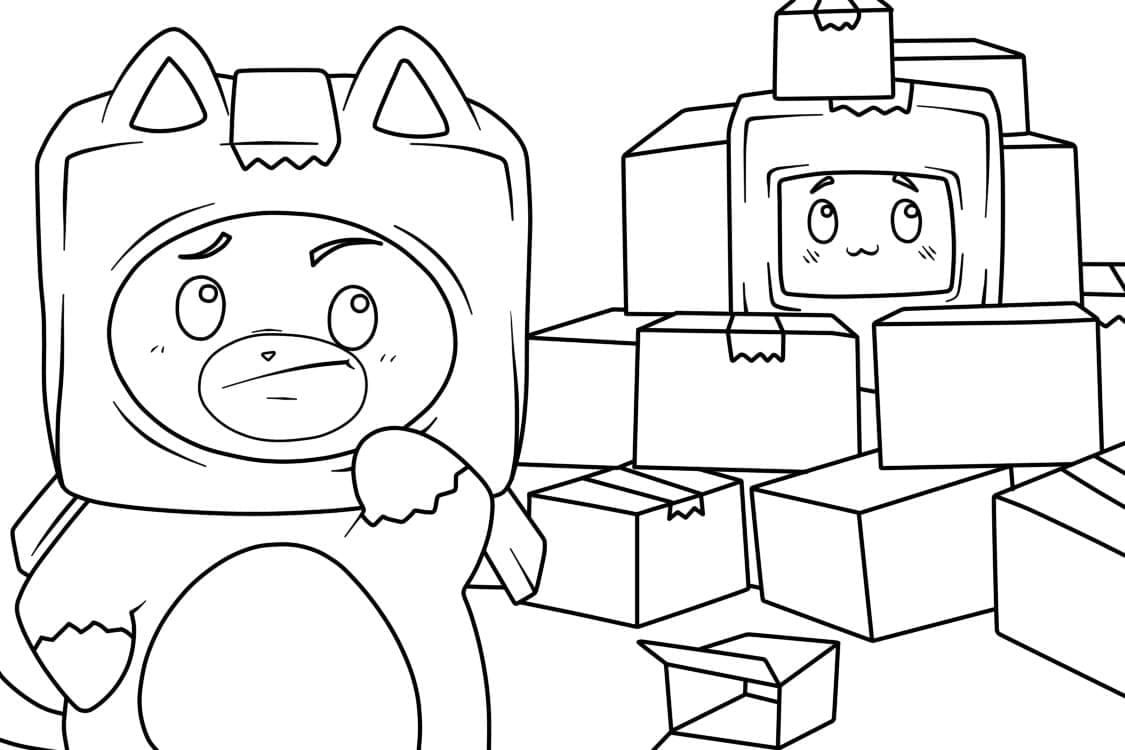 Lankybox coloring pages