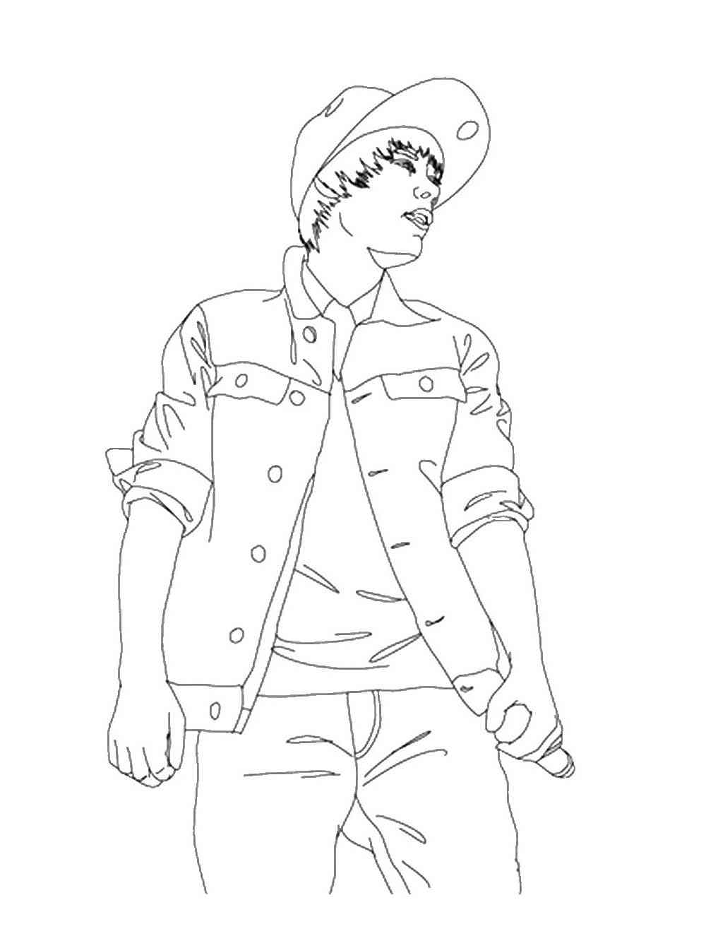 Justin bieber coloring pages