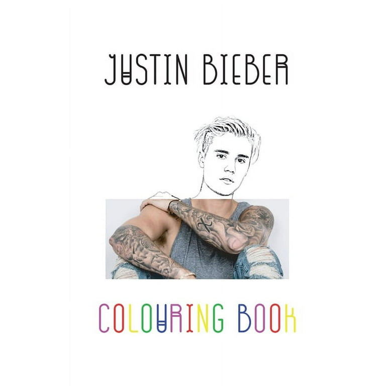 Justin bieber colouring book coloring picture book for one and only fans paperback