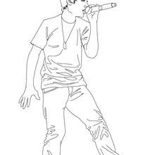 Justin bieber famoust singer coloring pages