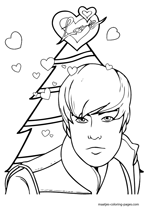 Justin bieber christmas coloring pages