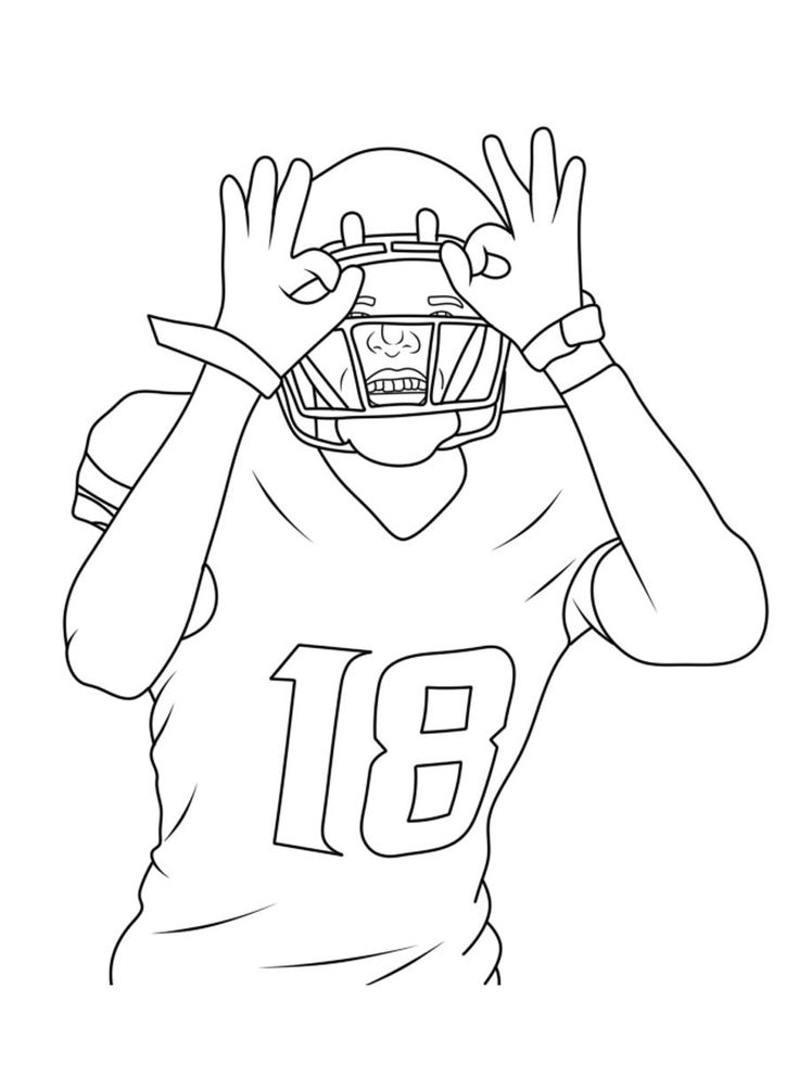 Justin jefferson coloring page