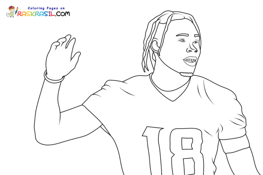 Justin jefferson coloring pages