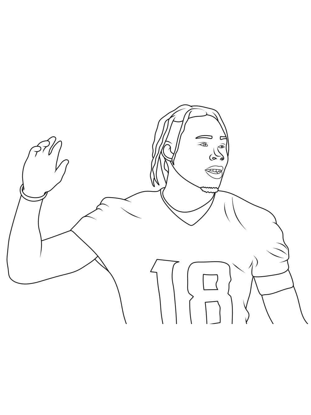 Justin jefferson coloring page