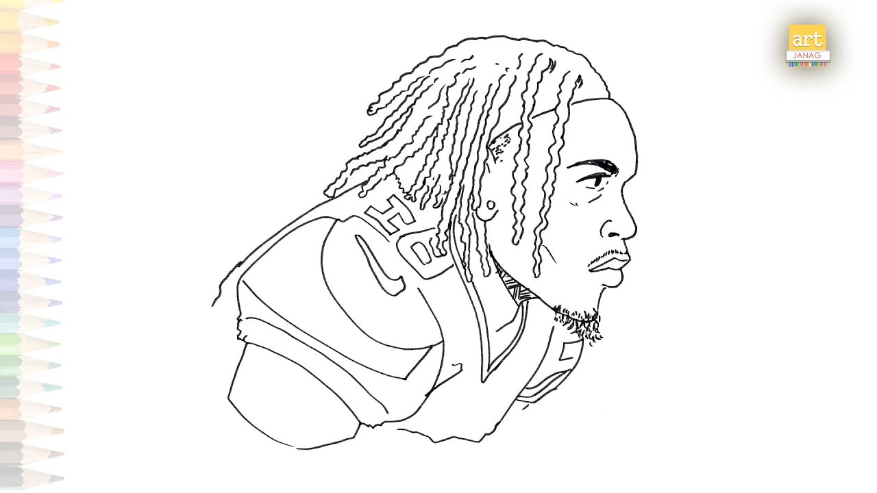 Justin jefferson drawing video aerican football wide receiver drawing draw justin jefferson